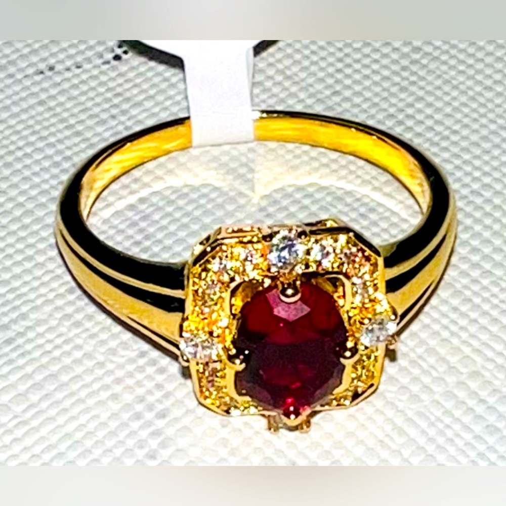 Bomb Party Ring—Red Garnet